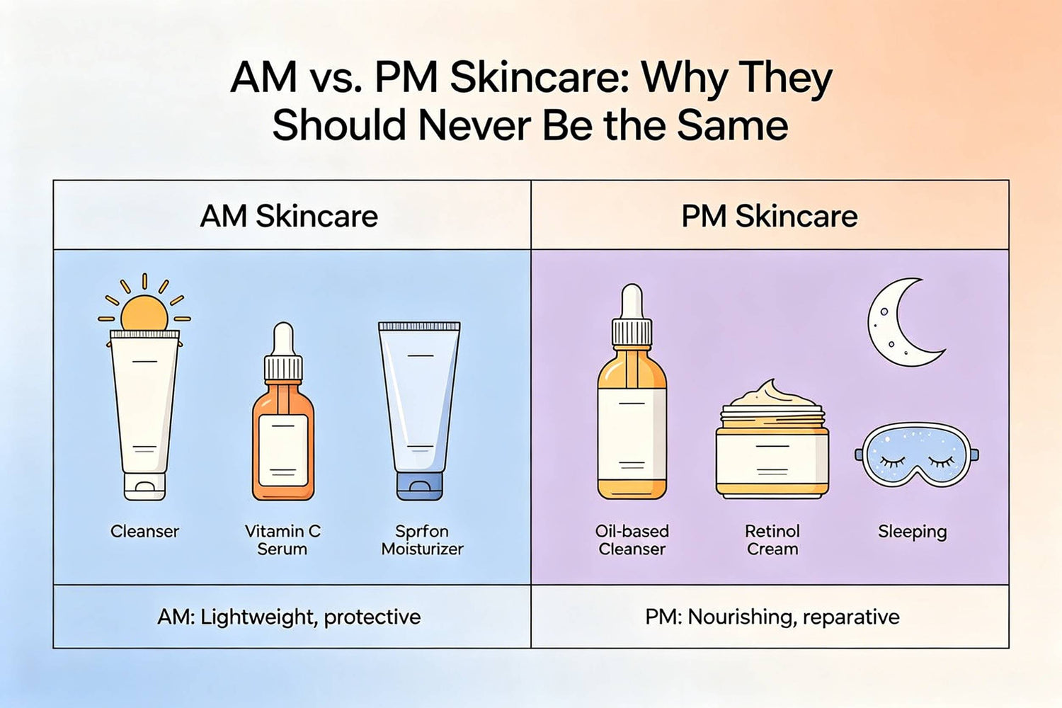 AM vs. PM Skincare: Why They Should Never Be the Same