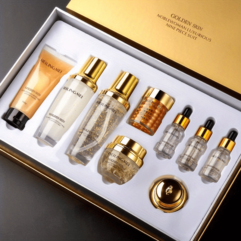 9pcs Korean Skincare Set for Women - Hypoallergenic, Moisturize The Skin - Collagen And Hyaluronic Acid And Niacinamide Infused - Ideal for All Skin Types, Perfect Gift Set for Holidays And Christmas Gift And New Year Present