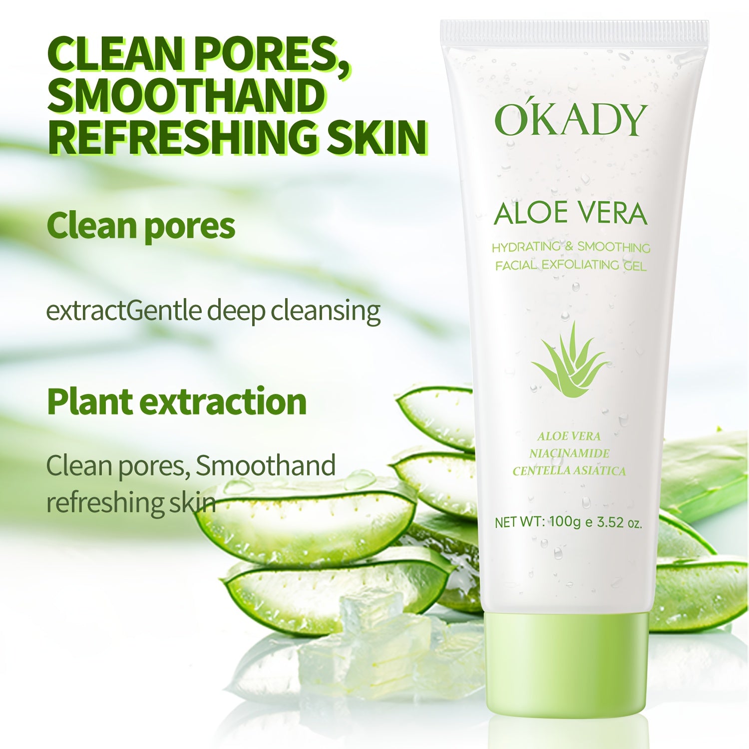 Exfoliating Gel – Aloe Vera, Niacinamide & Centella Asiatica | All Skin Types