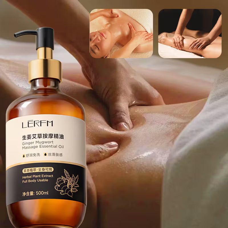 LĒRFM Ginger & Mugwort Massage Oil (500ml)