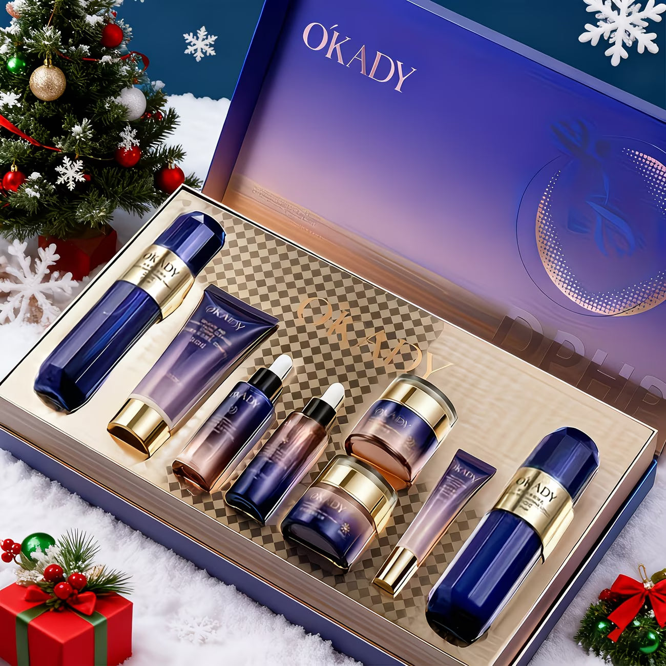 OKDAY Hydrolysierte Kollagen-Hautpflegeserie – 8-teiliges Set