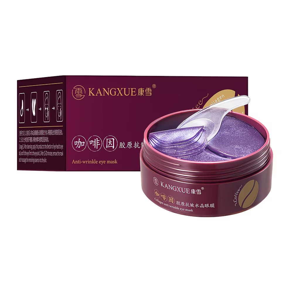Caffeine & Collagen Crystal Eye Mask Patches – 60 Pcs | Depuffing, Firming & Brightening