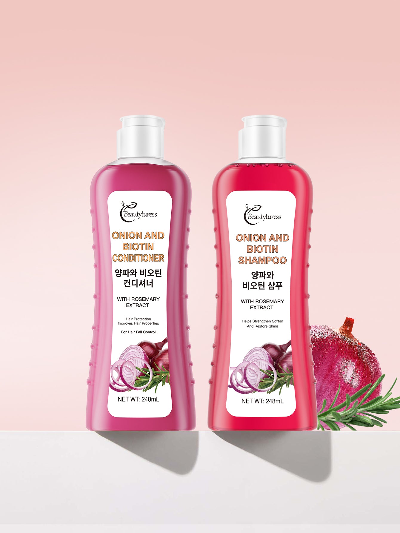 《The Bulk & Buy Store》Beautyturess Onion Biotin Rosemary Shampoo and Conditioner Set (2-piece set) | Starting from 5 items, as low as £21.26