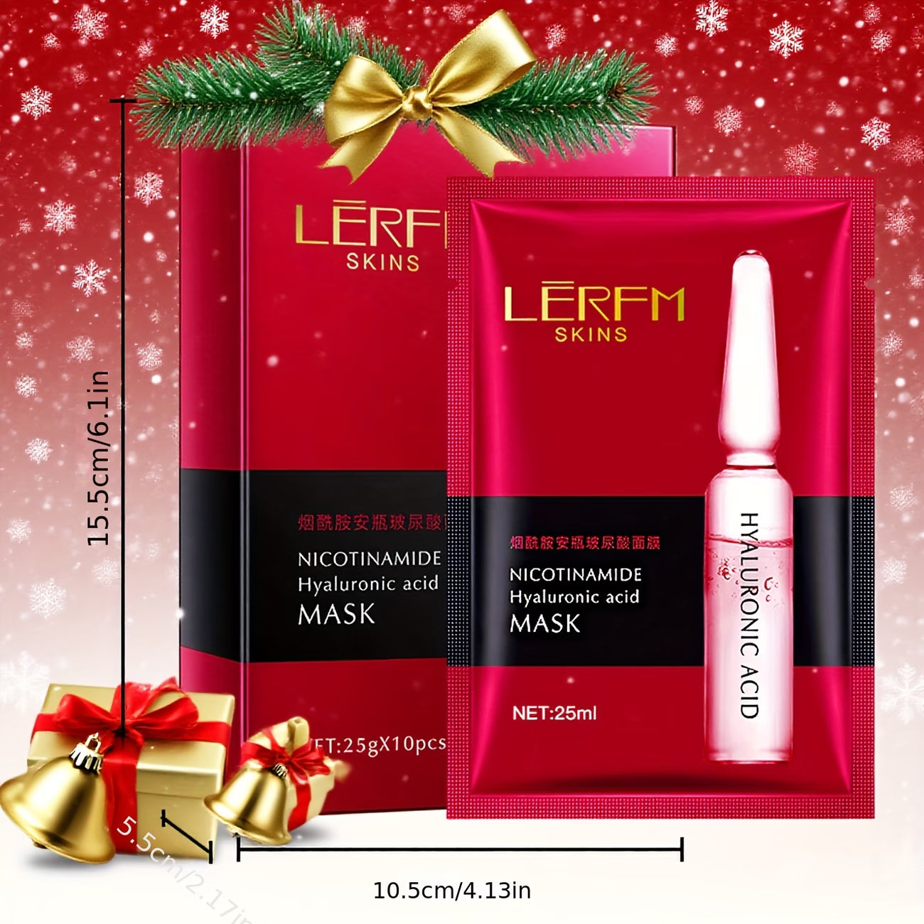 《The Bulk & Buy Store》Lanifangke Niacinamide Ampoule Hyaluronic Acid Mask 25g | Starting from 5 items, as low as £6.04