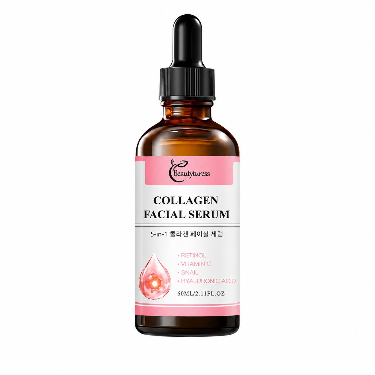 5-in-1 Collagen Facial Serum with Hyaluronic Acid & Vitamin C – 60ml