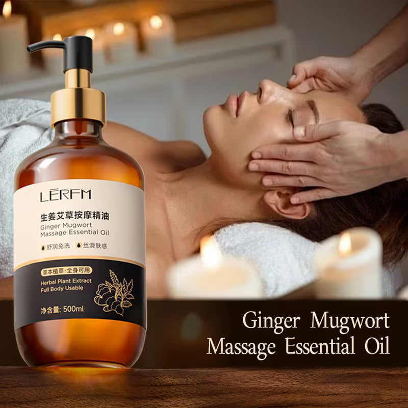 LĒRFM Ginger & Mugwort Massage Oil (500ml)