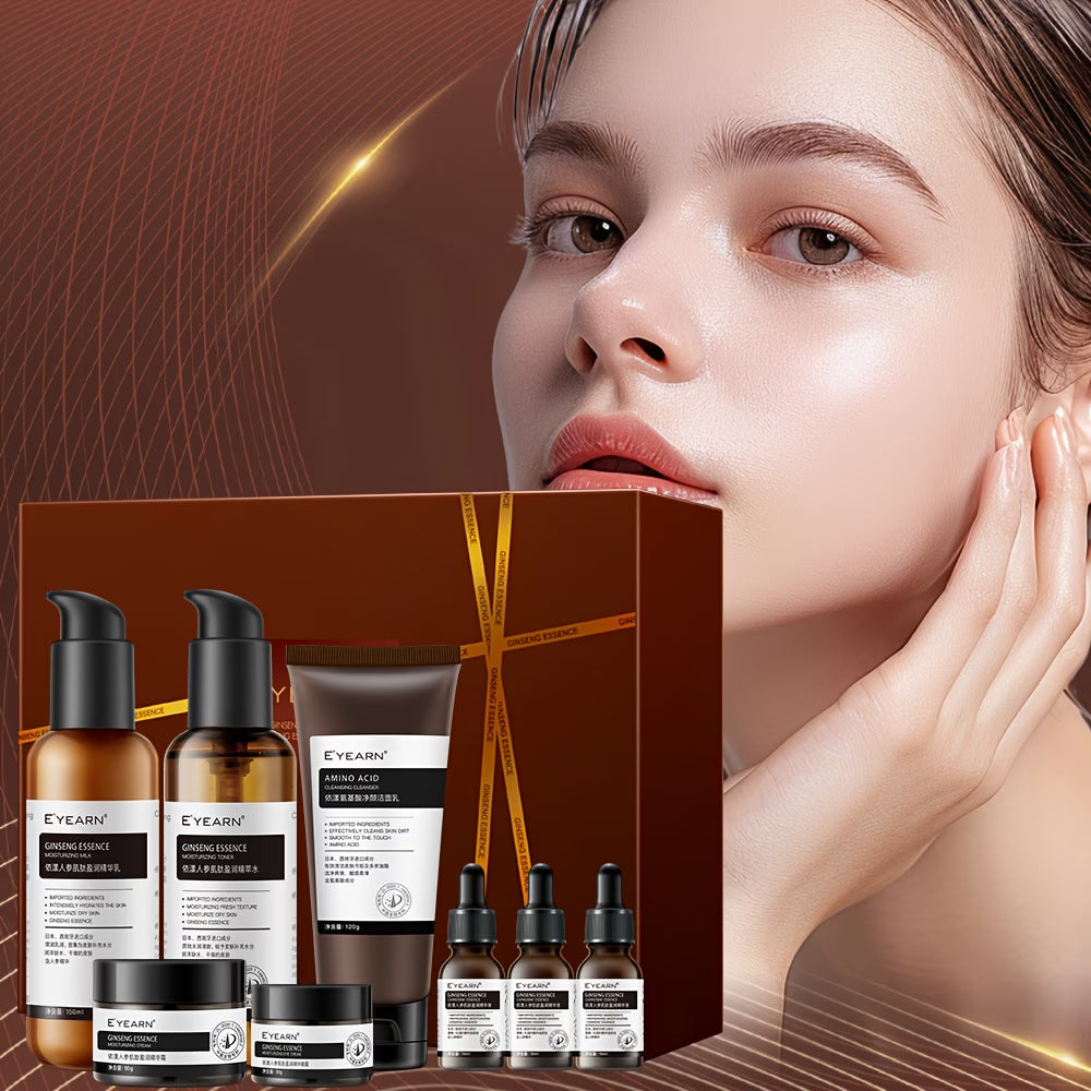 Ginseng & Peptide Moisturising Essence Skincare Set – 8-Piece