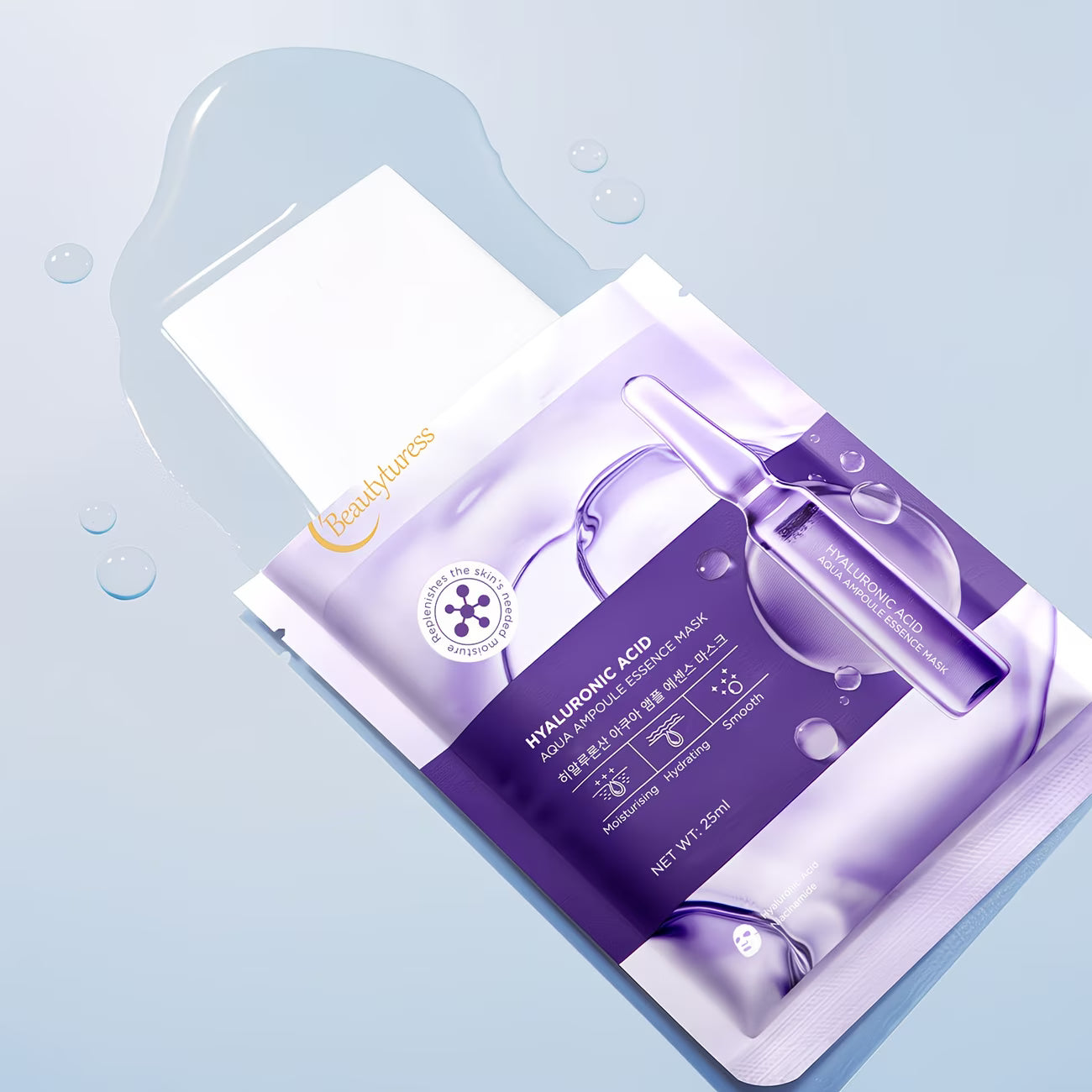 Hyaluronic Acid Ampoule Essence Mask — 10 Sheets per Box