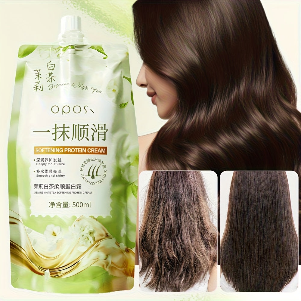 Jasmin-Weißtee-Keratin-Haarmaske (500 ml) — Lang anhaltender Duft
