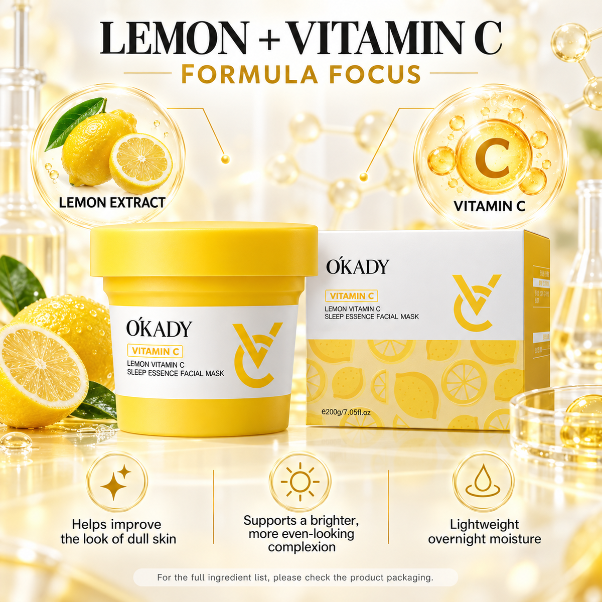 O'KADY Ope Lemon Vitamin C Brightening Sleeping Mask