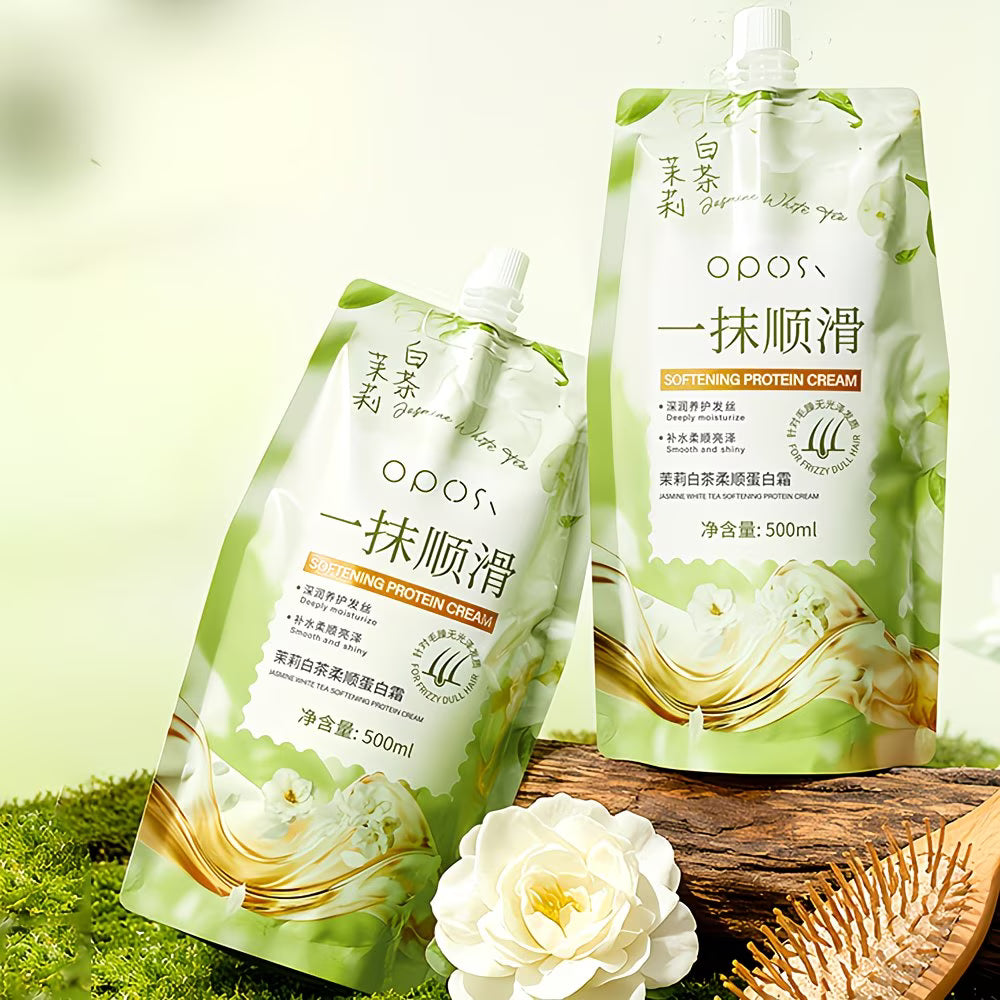 Jasmin-Weißtee-Keratin-Haarmaske (500 ml) — Lang anhaltender Duft