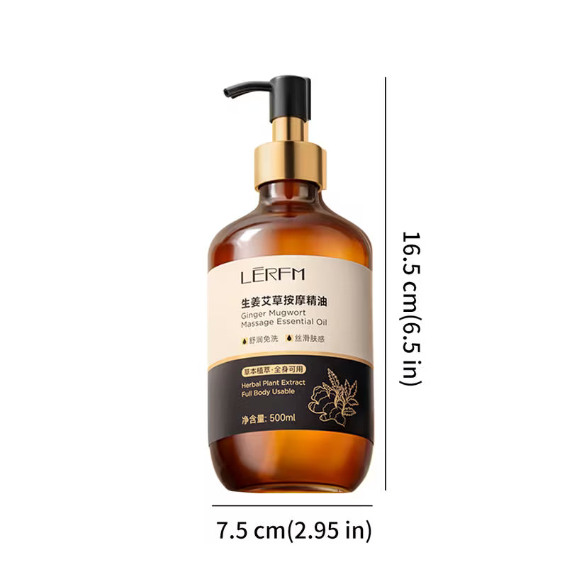 LĒRFM Ginger & Mugwort Massage Oil (500ml)