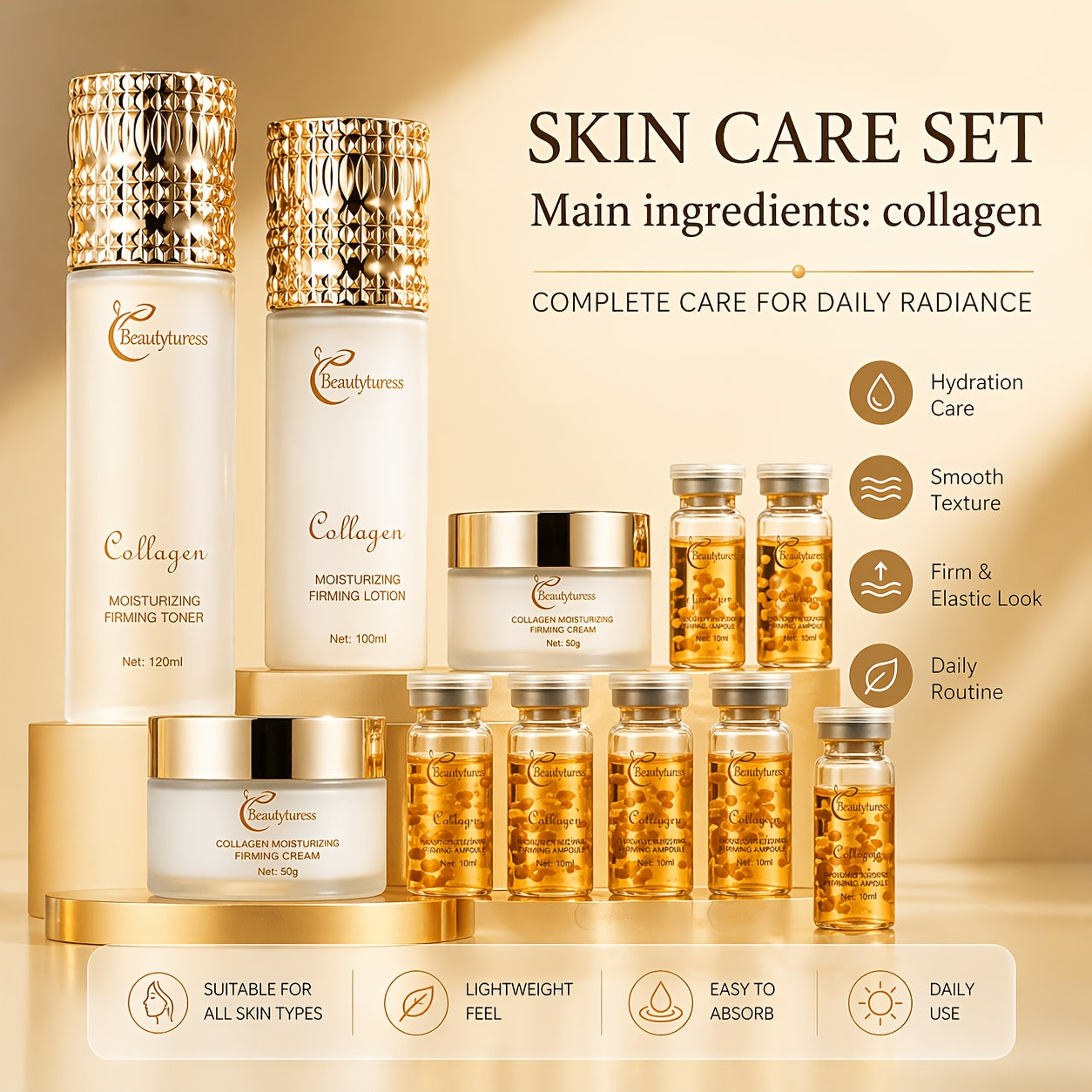 Gentle Korean Skincare Collagen Set (14-Piece Set)