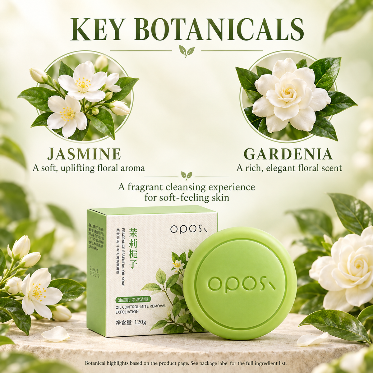 Jasmine & Gardenia Nourishing Botanical Soap