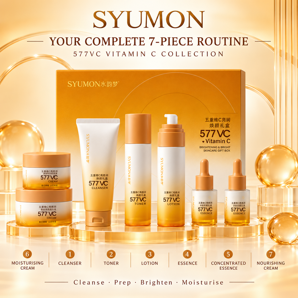 Water Harmony Vitamin C Skincare Set (7-Piece)