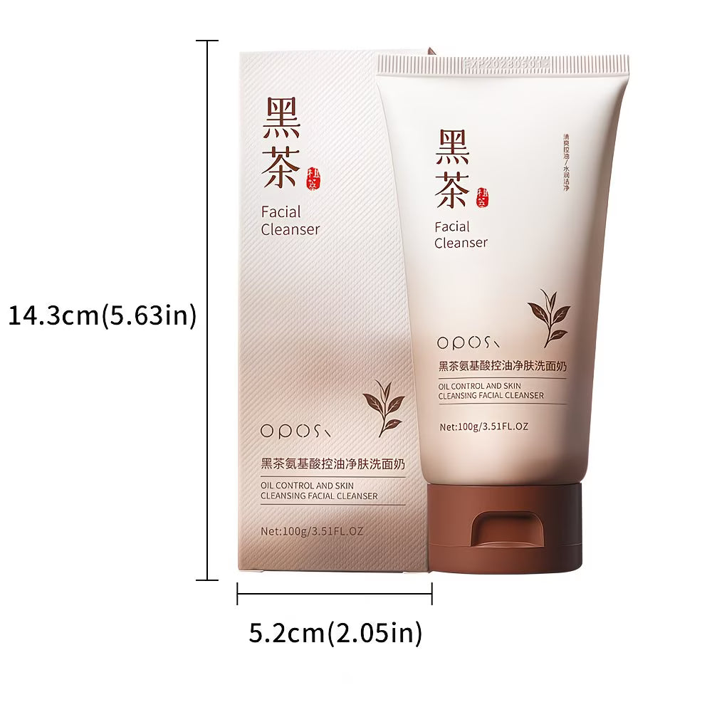 Black Tea & Amino Acid Oil-Control Facial Cleanser – Hydrating, Refreshing & Non-Tight | 100g