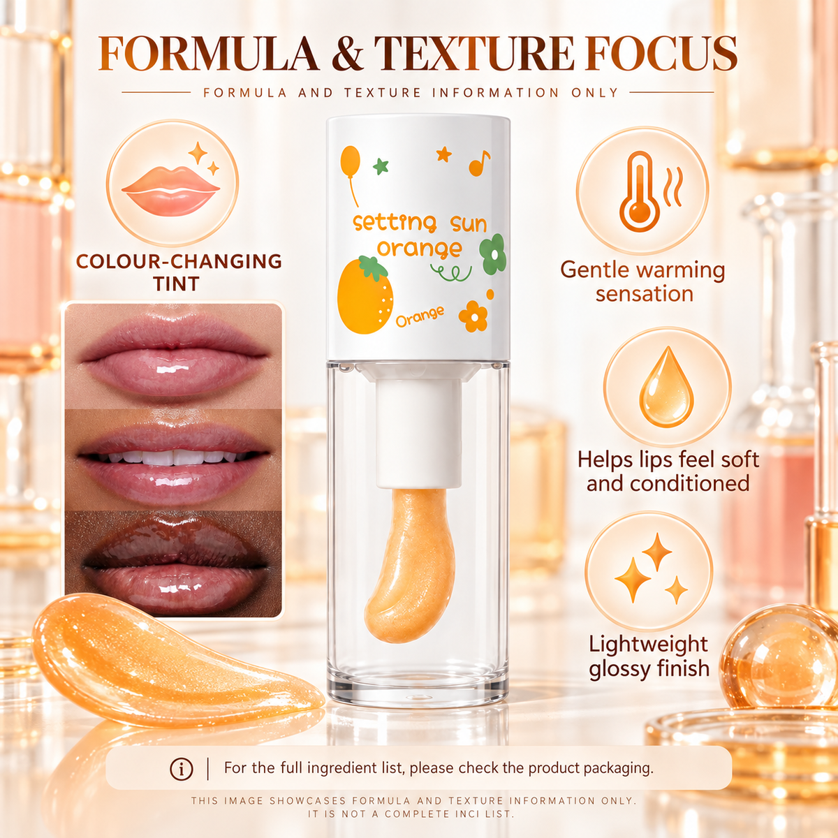Ope Anti-Wrinkle Plumping Colour-Changing Lip Oil – Sunset Orange
