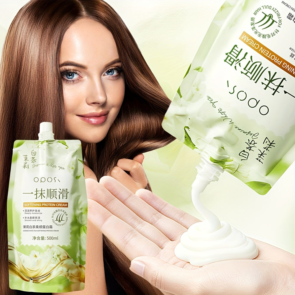 Jasmin-Weißtee-Keratin-Haarmaske (500 ml) — Lang anhaltender Duft
