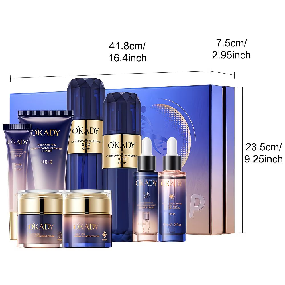 Hydrolyzed Collagen & Hyaluronic Acid Skincare Set – 8-Piece Collection