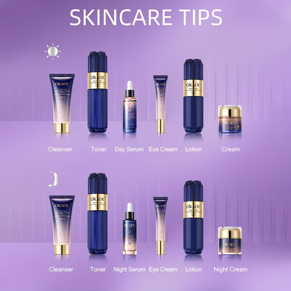 Hydrolyzed Collagen & Hyaluronic Acid Skincare Set – 8-Piece Collection