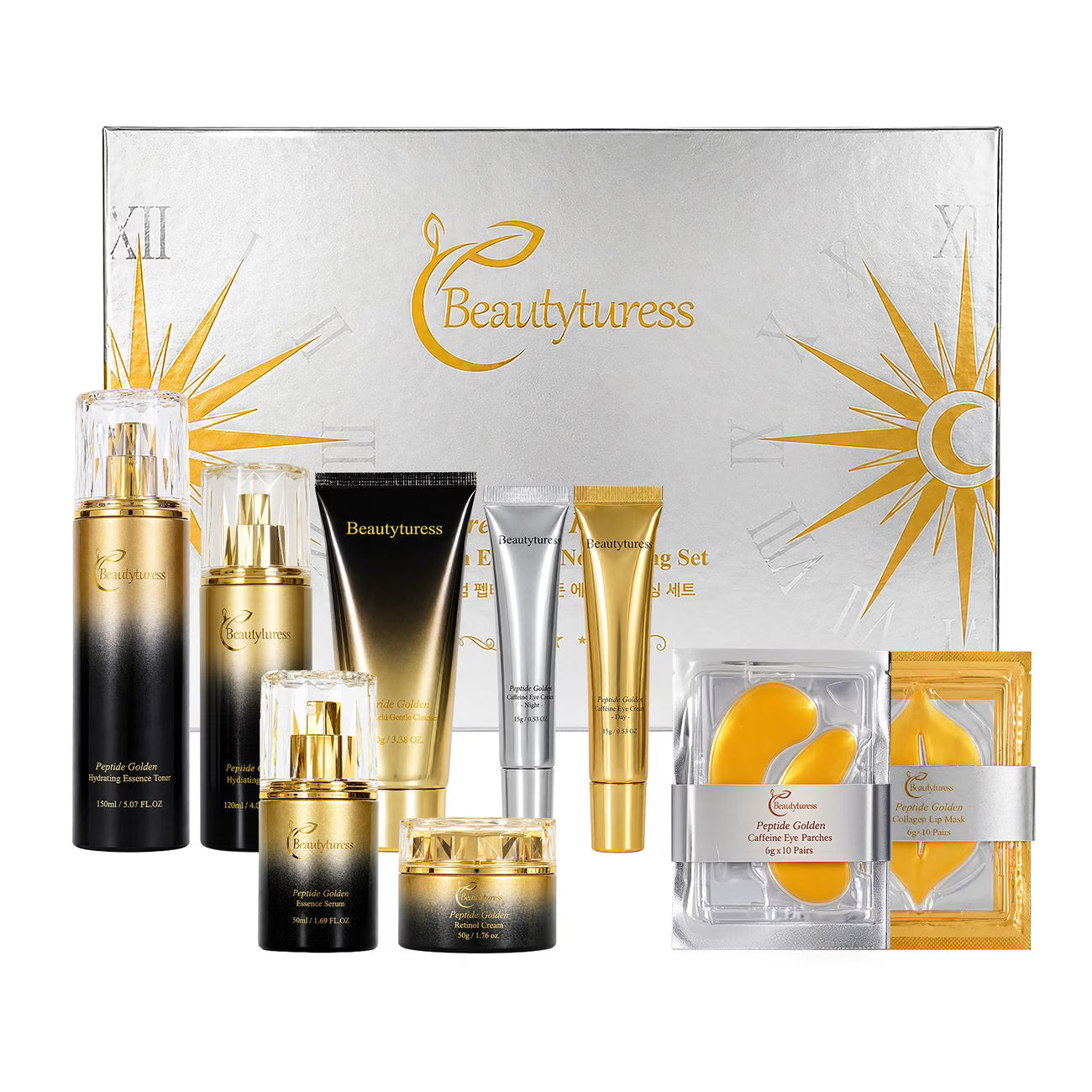 Collagen, Niacinamide & Hyaluronic Acid Luxury Skincare Set – High-End Gift Box