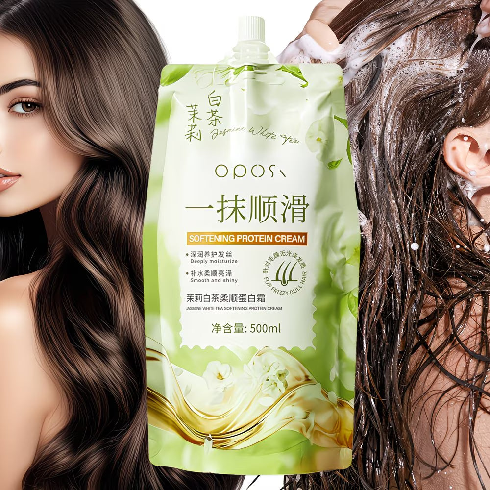 Jasmin-Weißtee-Keratin-Haarmaske (500 ml) — Lang anhaltender Duft