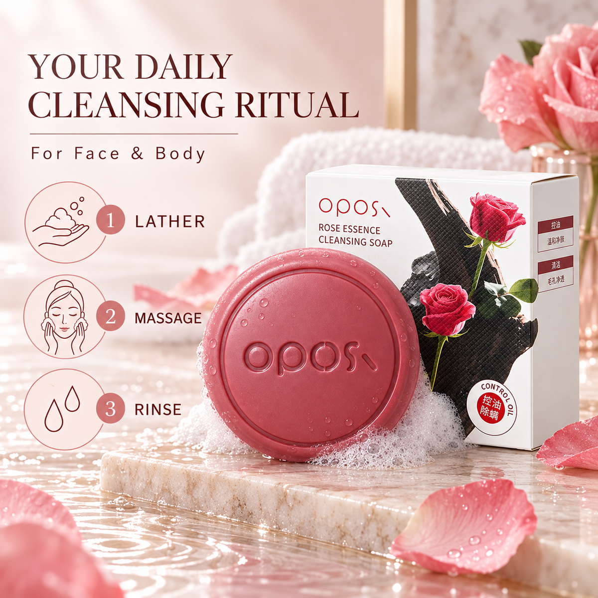 Vitamin C & Ebony Rose Antibacterial Brightening Soap