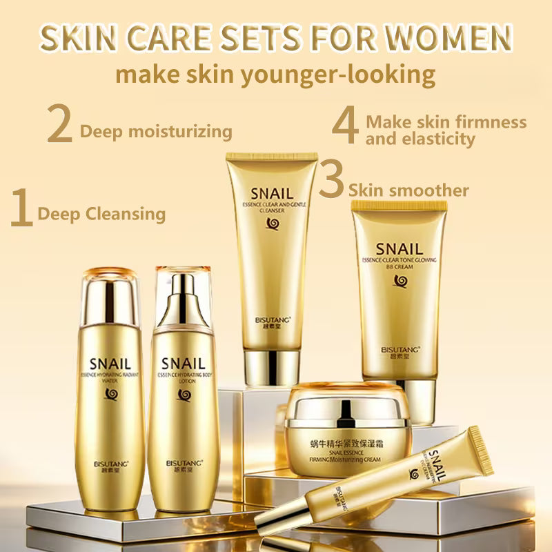 6pcs Snail Skincare Set & 6pcs Luxury Golden Protein Set