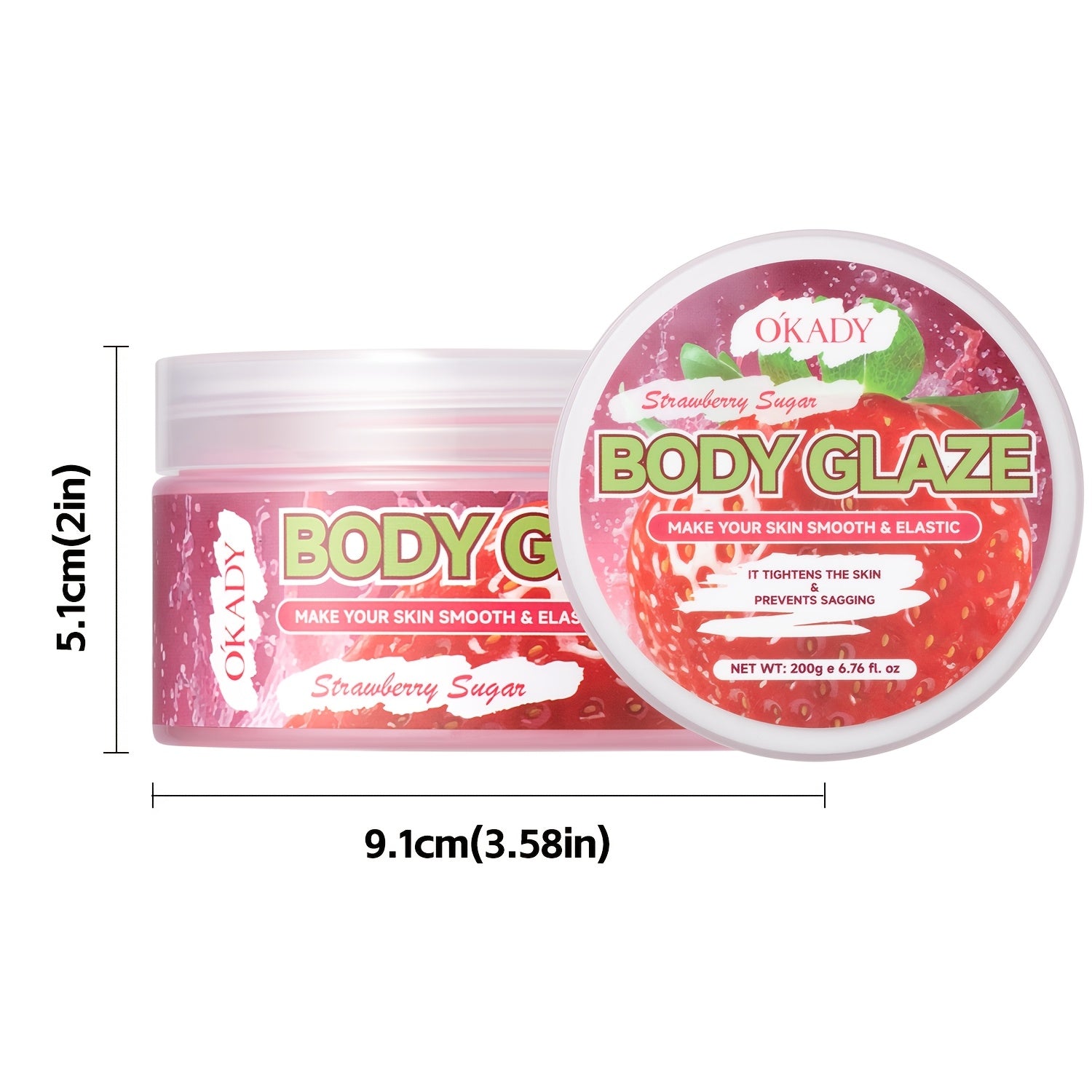 200g / 7oz | Strawberry Body Shimmer Cream