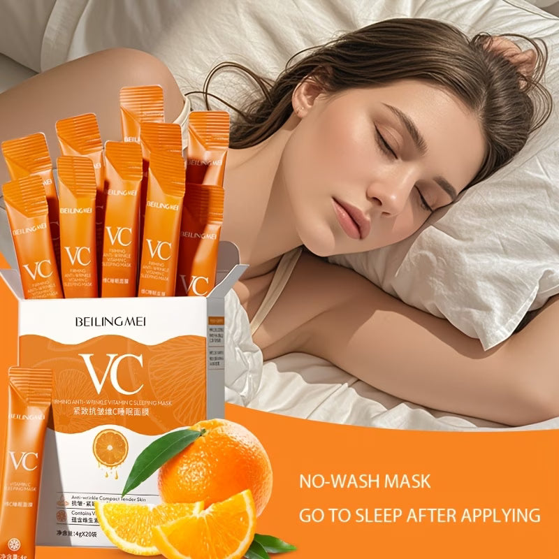 《The Bulk & Buy Store》Benefit Firming & Anti-Wrinkle Vitamin C Sleeping Mask 4g x 20 sachets | Starting from 5 items, as low as £8.42
