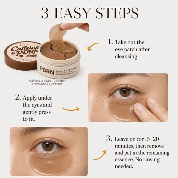 Beautyturess Caffeine & PDRN Collagen Moisturizing Eye Patches (80g/60 patches)
