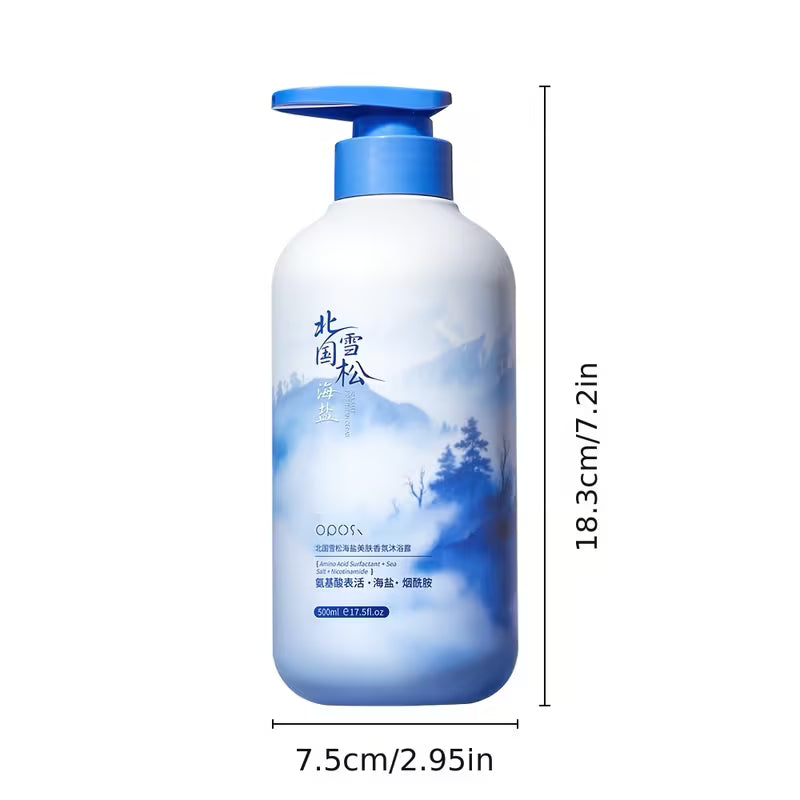 Sea Salt & Cedarwood Men’s Body Wash – Niacinamide, Hyaluronic Acid, Deep Cleansing & Long-Lasting Fragrance | 500ml