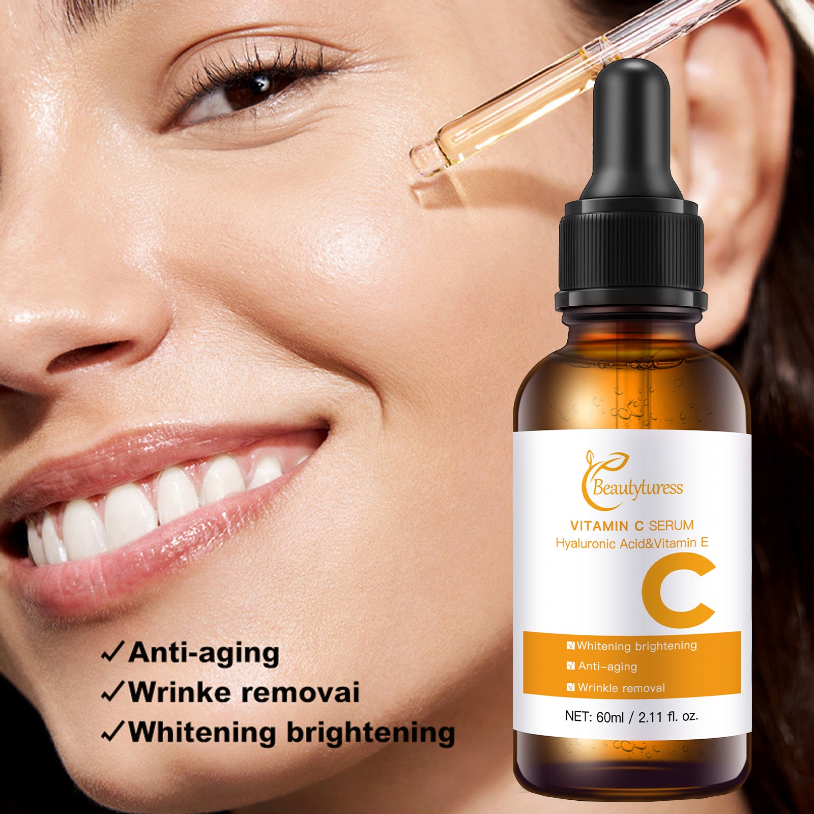 《The Bulk & Buy Store》Beautyturess Brightening & Anti-aging Vitamin C Serum | From 5 items, as low as £8.22