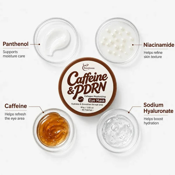 Beautyturess Caffeine & PDRN Collagen Moisturizing Eye Patches (80g/60 patches)
