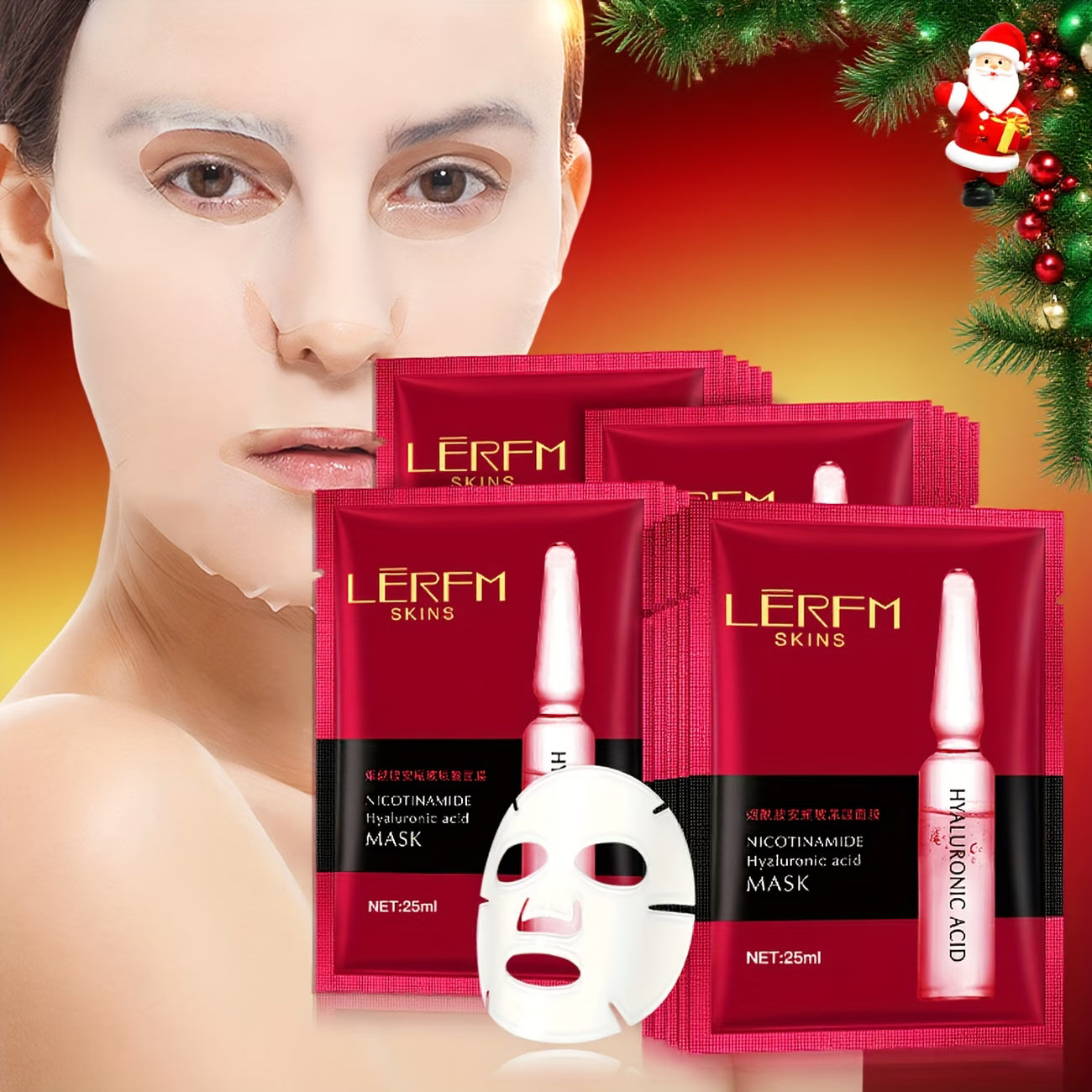 《The Bulk & Buy Store》Lanifangke Niacinamide Ampoule Hyaluronic Acid Mask 25g | Starting from 5 items, as low as £6.04