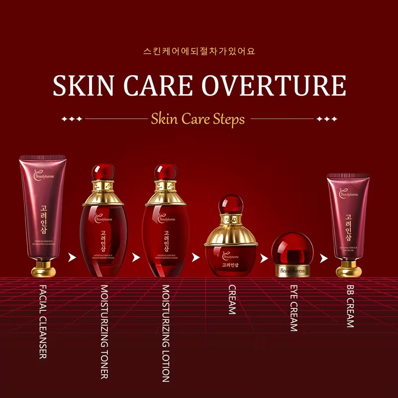 Premium 6-Piece Korean Ginseng Skincare Set