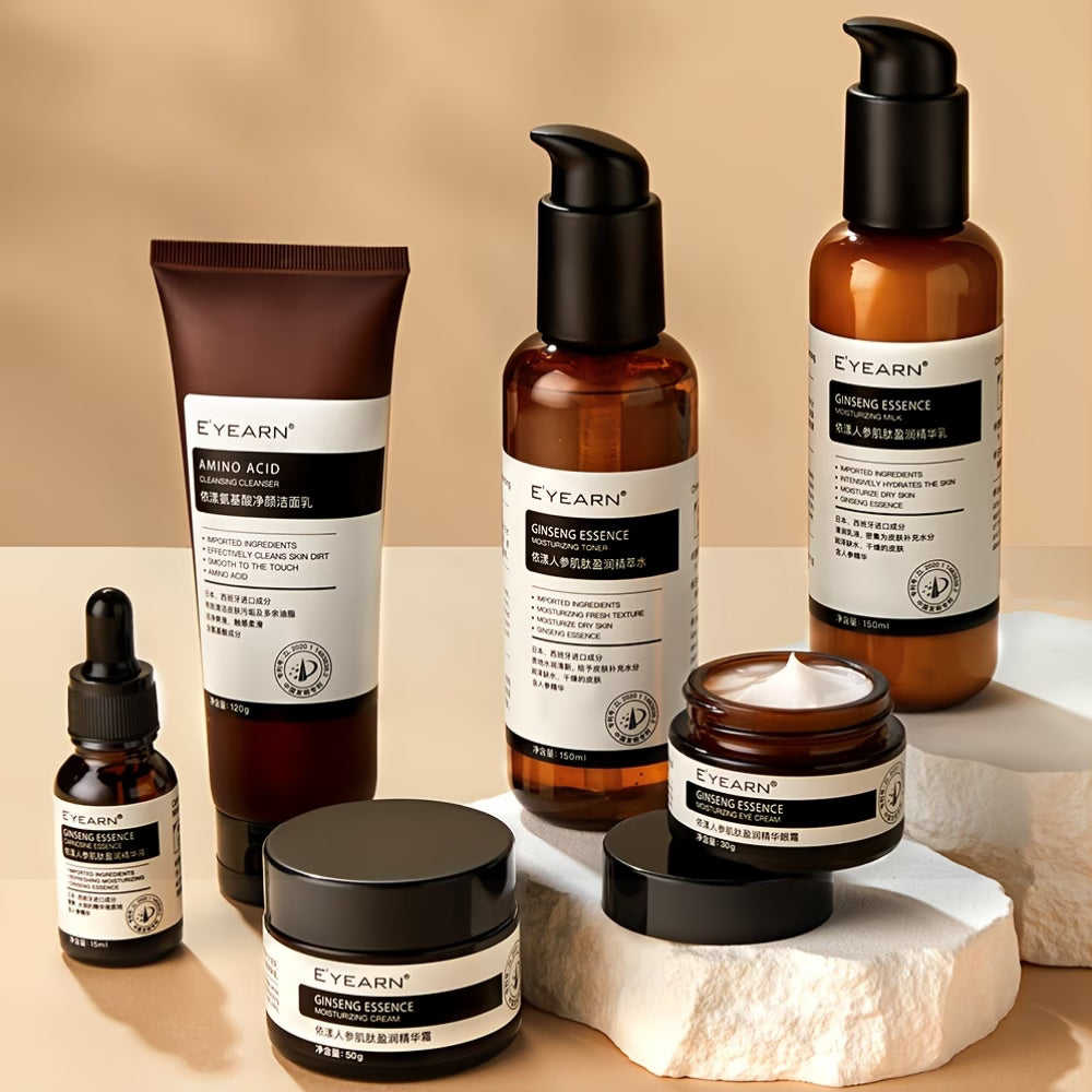 Ginseng & Peptide Moisturising Essence Skincare Set – 8-Piece