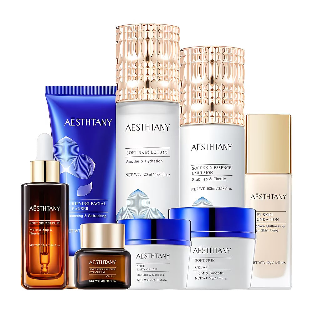 Premium Luxus-Hautpflege-Geschenkset: Hydrolysiertes Kollagen – 8-teiliges Set
