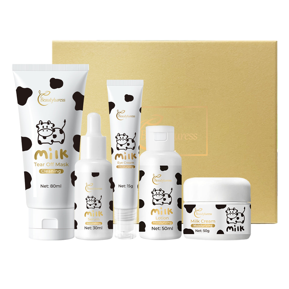 Beautyturess Milk Skincare 5-Piece Set