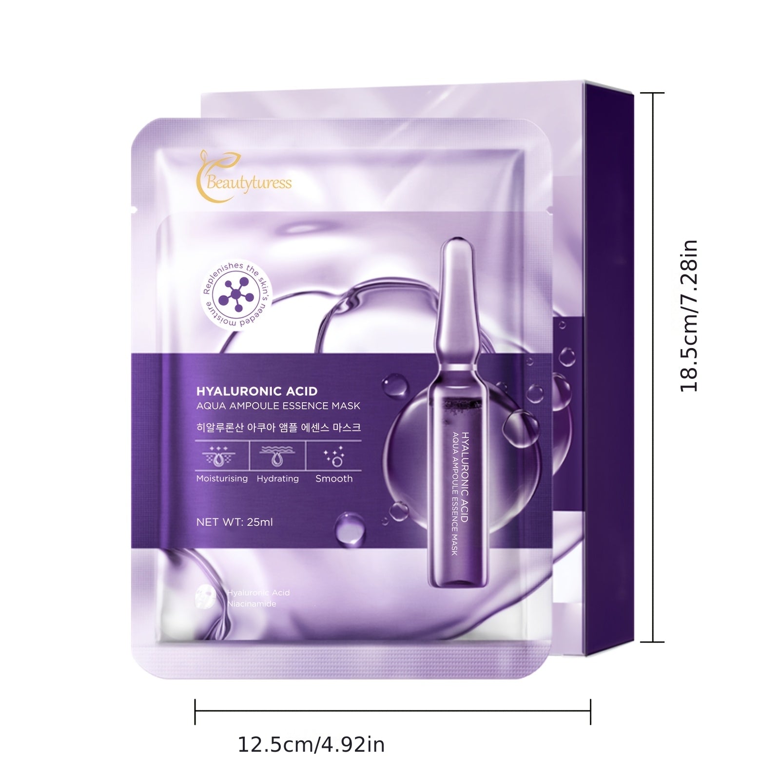 Hyaluronic Acid Ampoule Essence Mask — 10 Sheets per Box