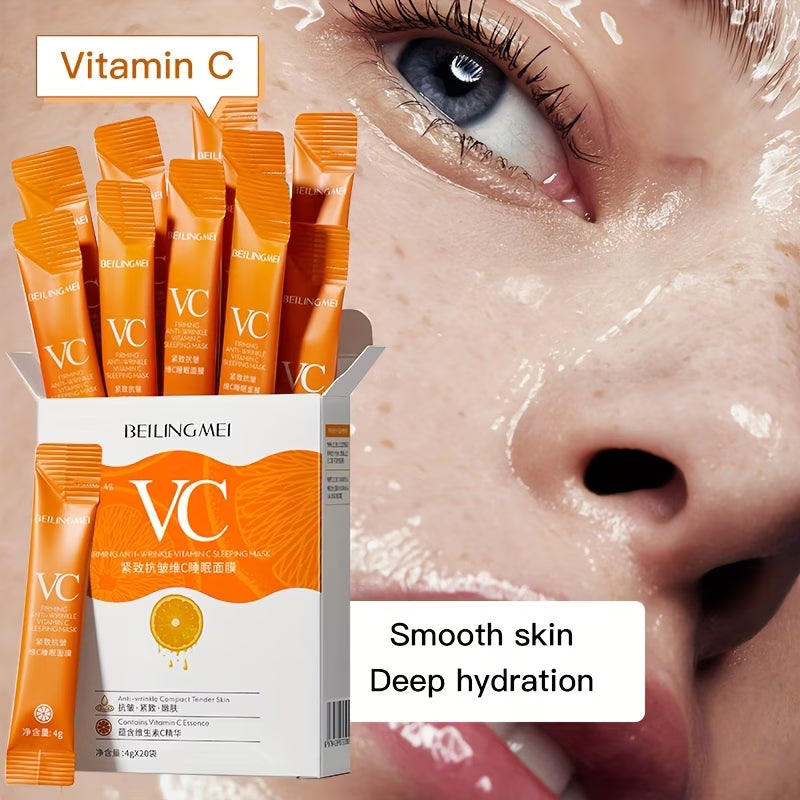 《The Bulk & Buy Store》Benefit Firming & Anti-Wrinkle Vitamin C Sleeping Mask 4g x 20 sachets | Starting from 5 items, as low as £8.42