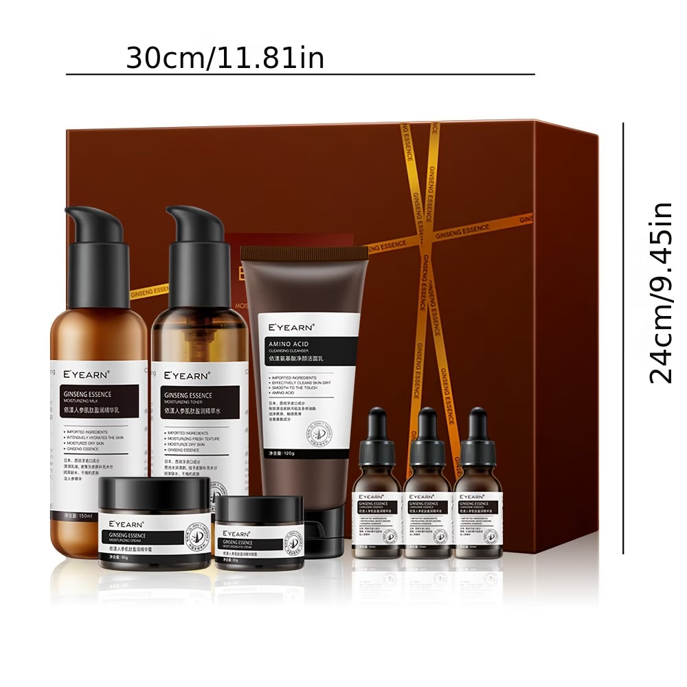 Ginseng & Peptide Moisturising Essence Skincare Set – 8-Piece