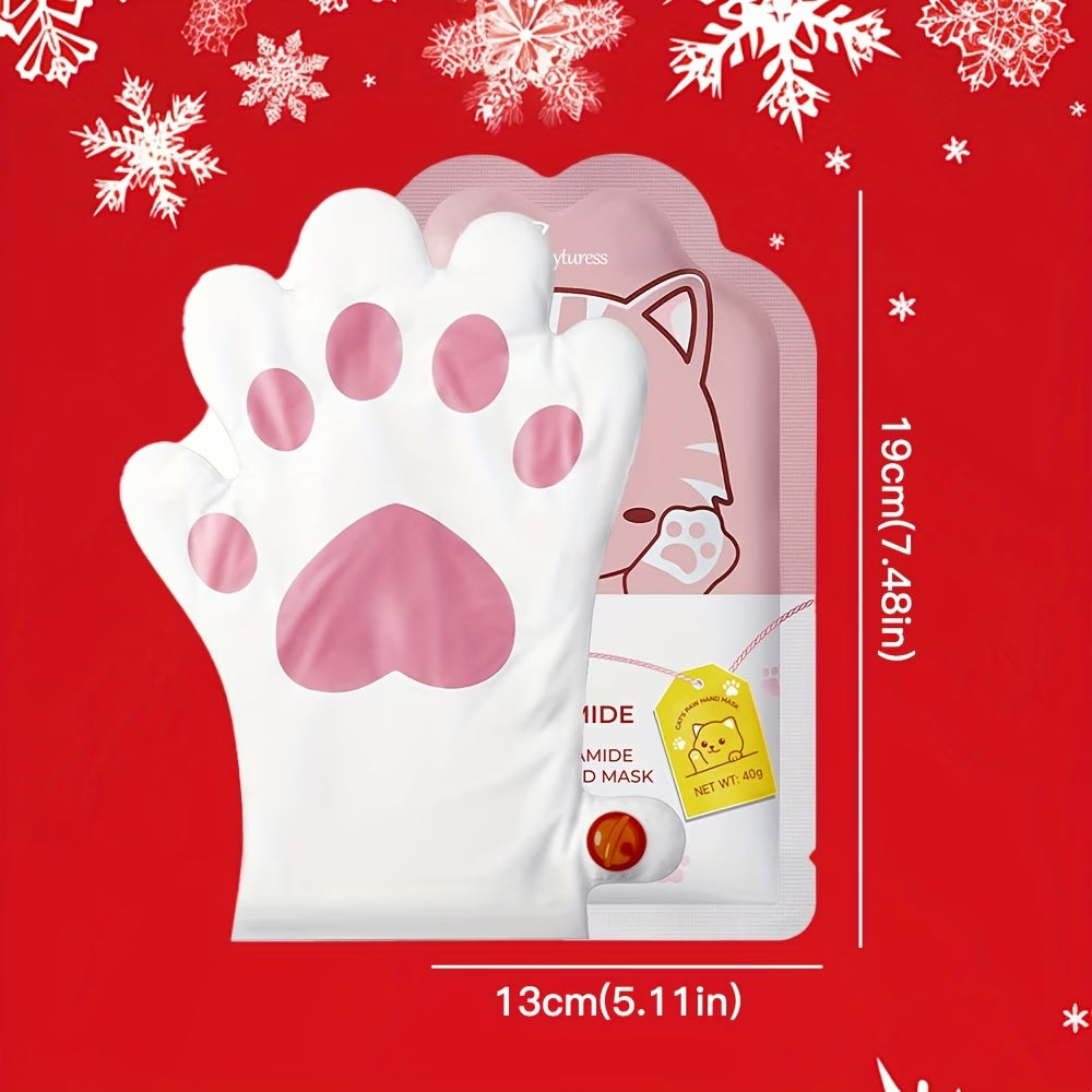 《The Bulk & Buy Store》 15 Pairs, Milk Niacinamide Cat's Paw Hand Mask | Deep Moisturizing, Hydrating, Smooth & Soft | Skincare Set for Dry, Rough Hands
