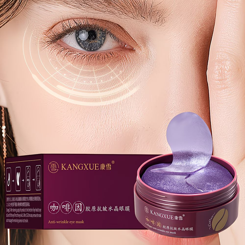 Caffeine & Collagen Crystal Eye Mask Patches – 60 Pcs | Depuffing, Firming & Brightening