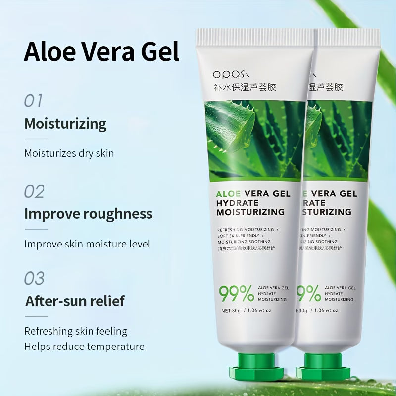 《The Bulk & Buy Store》99% Aloe Vera Moisturizing Gel with Hyaluronic Acid – Soothing, Non-Greasy & Sensitive Skin Safe | From 5 items, as low as £6.17