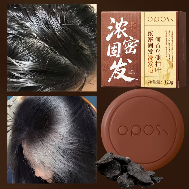 Fo-Ti & Ligusticum Herbal Shampoo Bar 120g – Oil-Control, Moisturising & Shine-Boosting