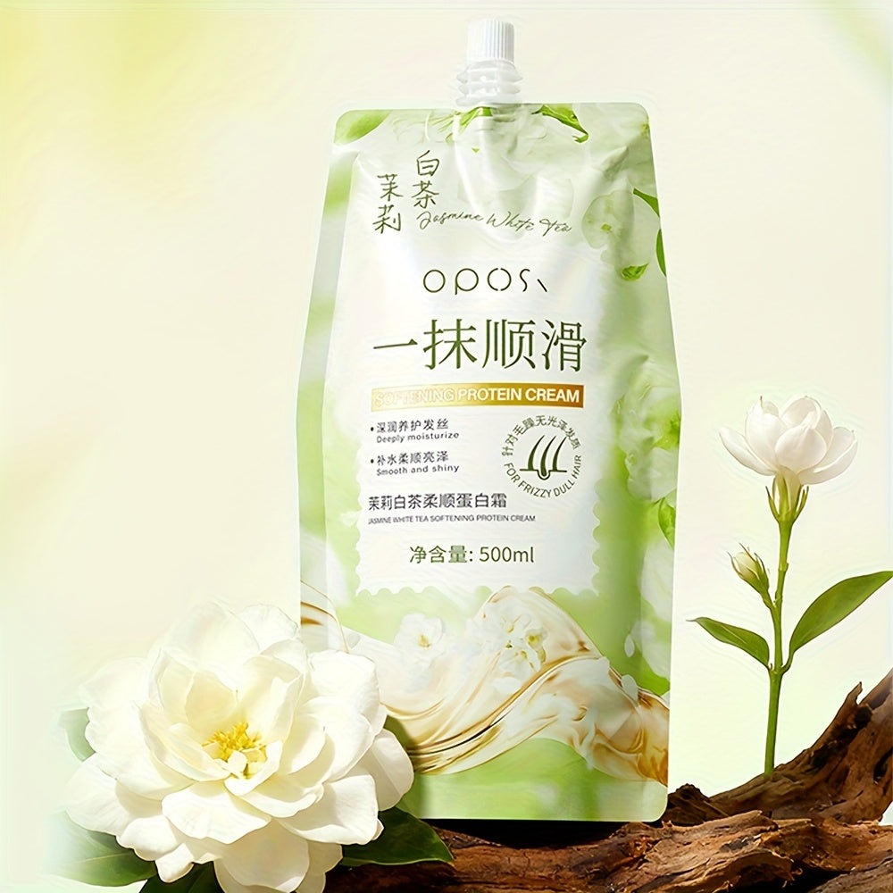 Jasmin-Weißtee-Keratin-Haarmaske (500 ml) — Lang anhaltender Duft
