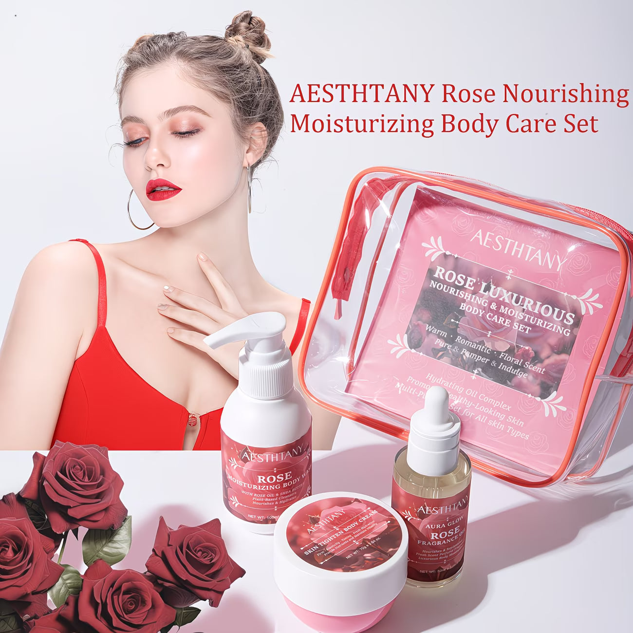Rose Body Care 3-Piece Set — Women's Bath & Body Care Series
