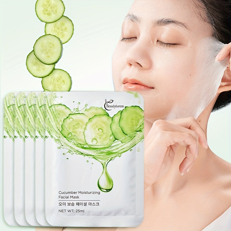 5er-Pack feuchtigkeitsspendende Gurkenmaske