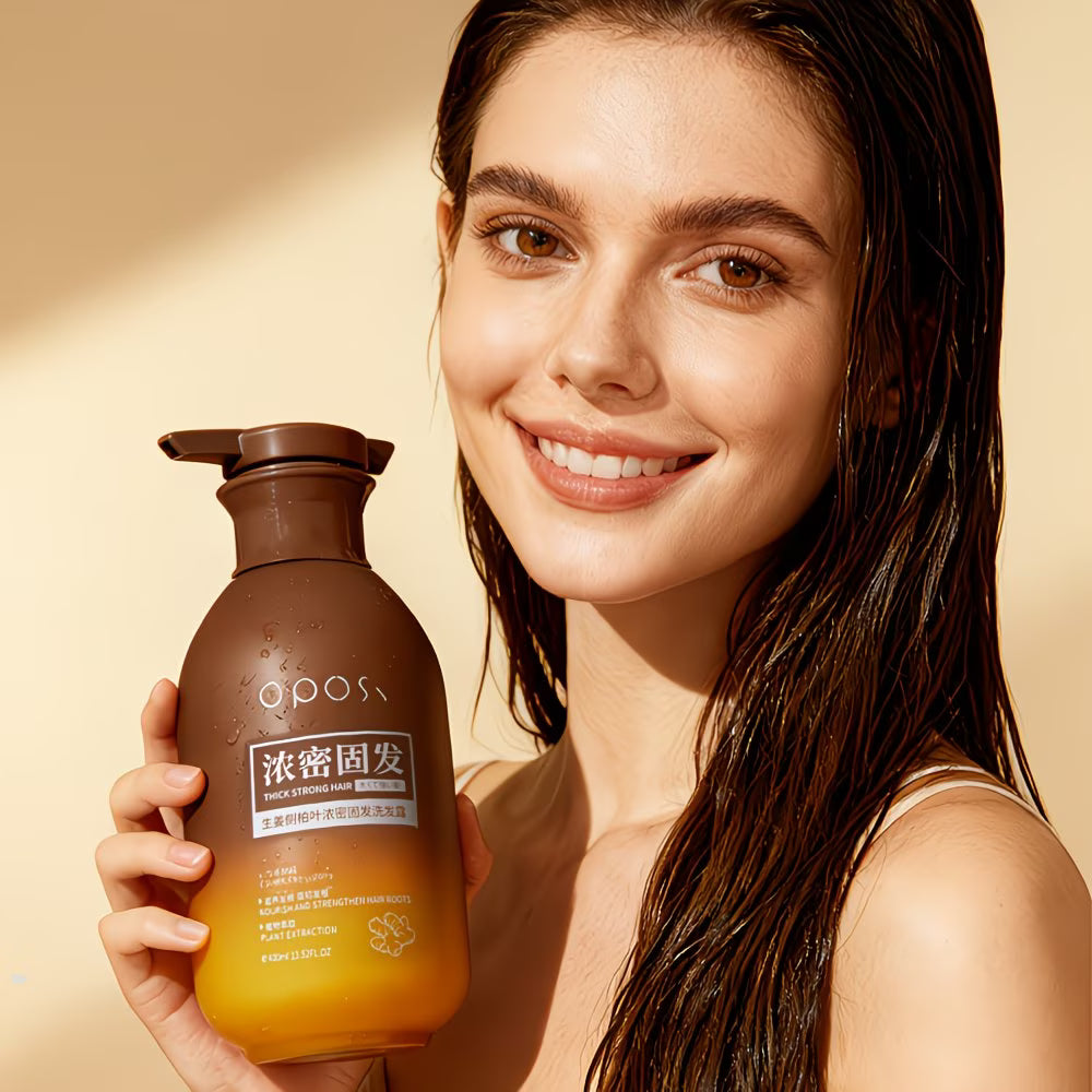 Ingwer- und Lebensbaumblatt-Shampoo für dichtes Haar – 400 ml